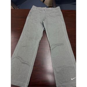 Nike Womens Grey Therma-Fit Athletic Track Pants with Pockets Size Medium